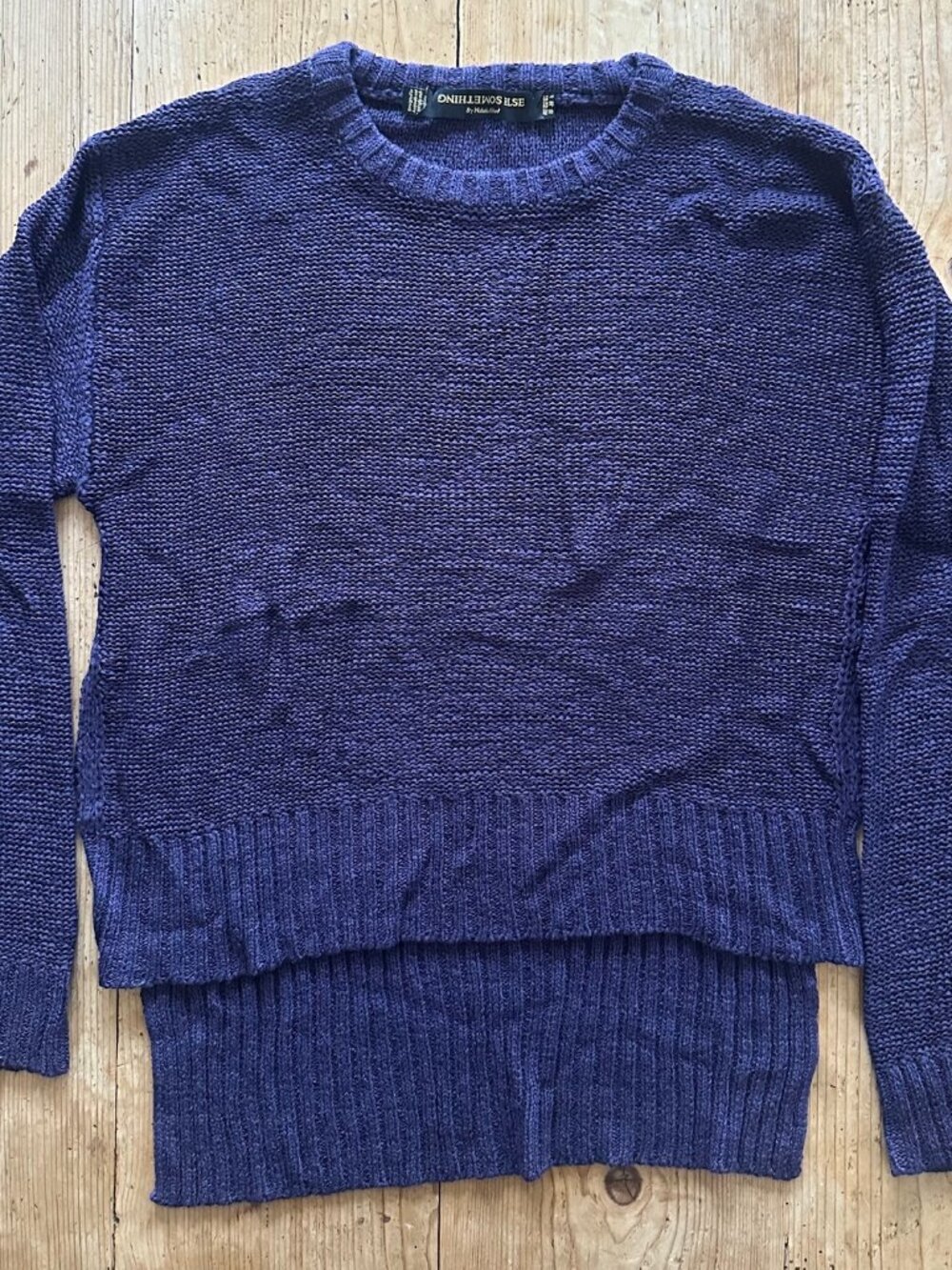 Something Else by Natalie Wood High Low Sweater Deep Plum Size 6